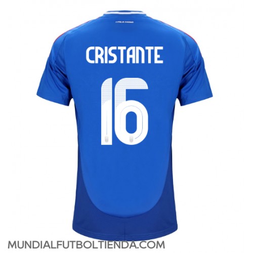 Camiseta Italia Bryan Cristante #16 Primera Equipación Replica Eurocopa 2024 mangas cortas